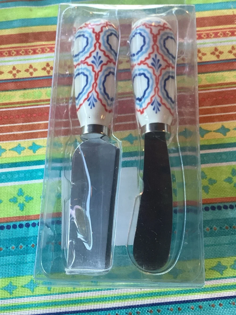 Celebrate It RWB Ramekins and Cheese Knife Set